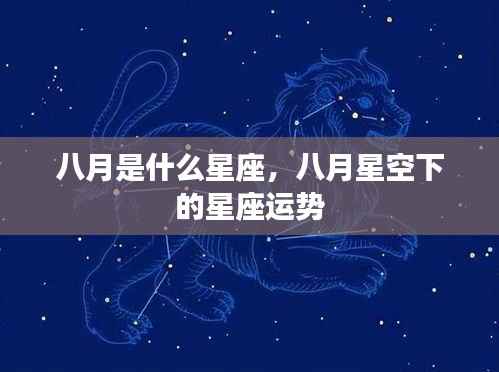 八月星座运势解析，星空下的你运势如何？