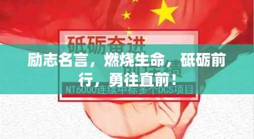 励志名言，燃烧生命，砥砺前行，勇往直前！